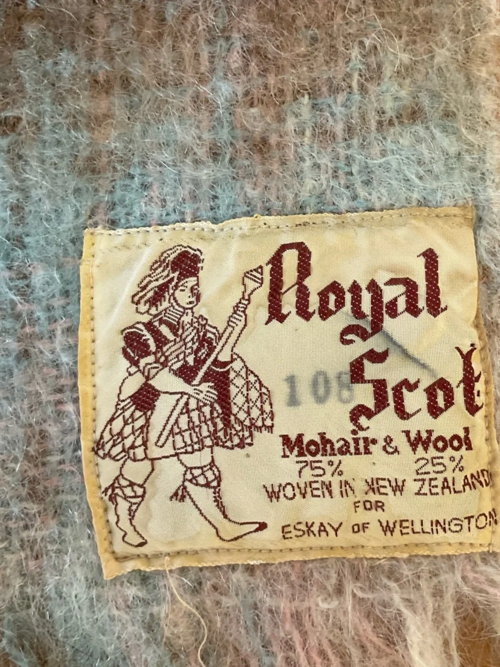Royal Scot mohair and wool throw